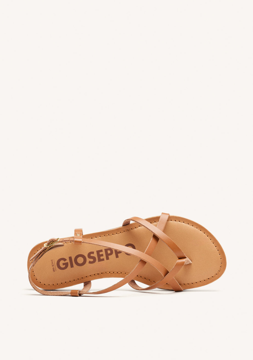 OLIVIA MONTES - Sandalias Color Cuero Estilo Romana