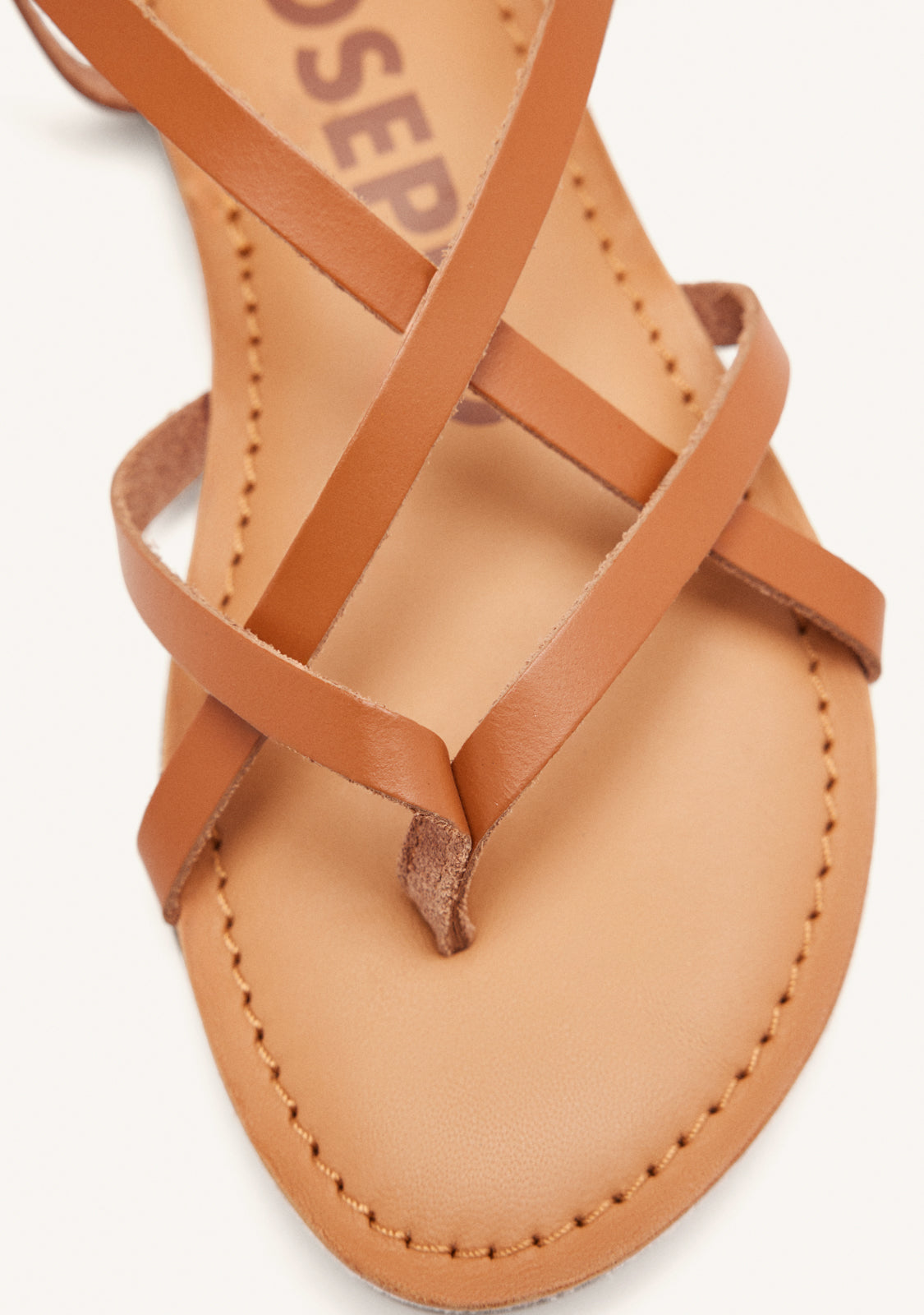 OLIVIA MONTES - Sandalias Color Cuero Estilo Romana