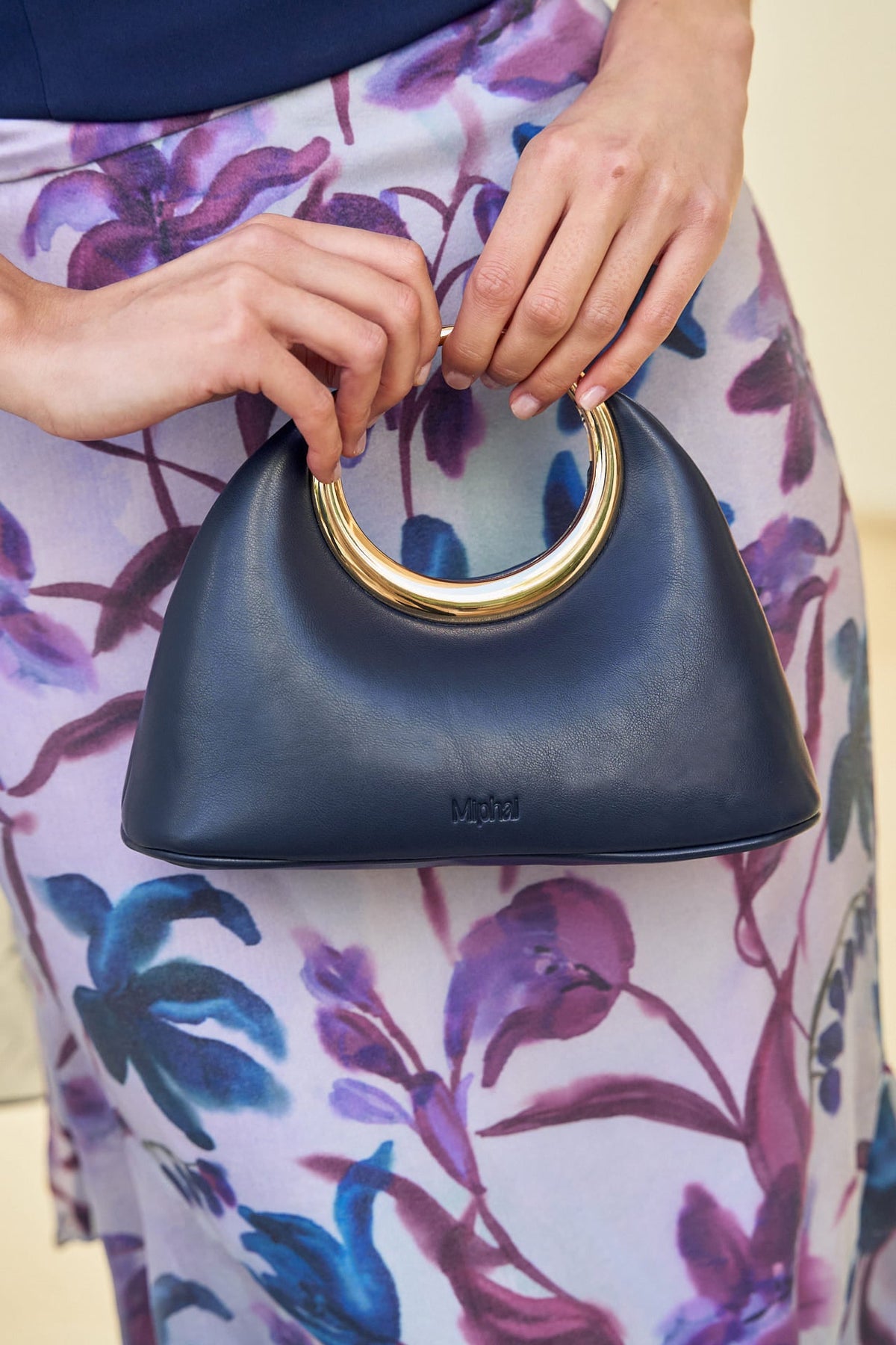 OLIVIA MONTES - Bolso Coco Azul Marino