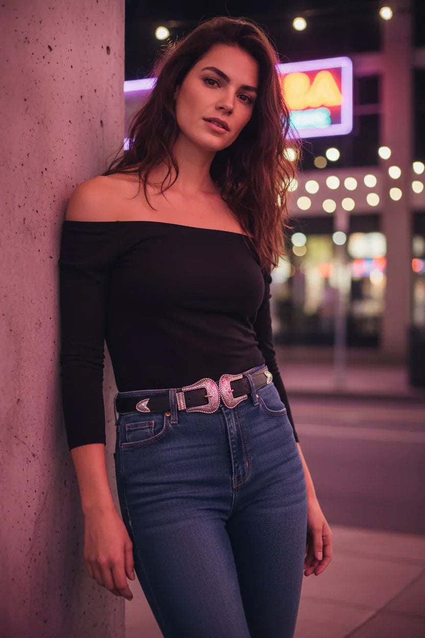 OLIVIA MONTES - Cinturón Doble Hebilla