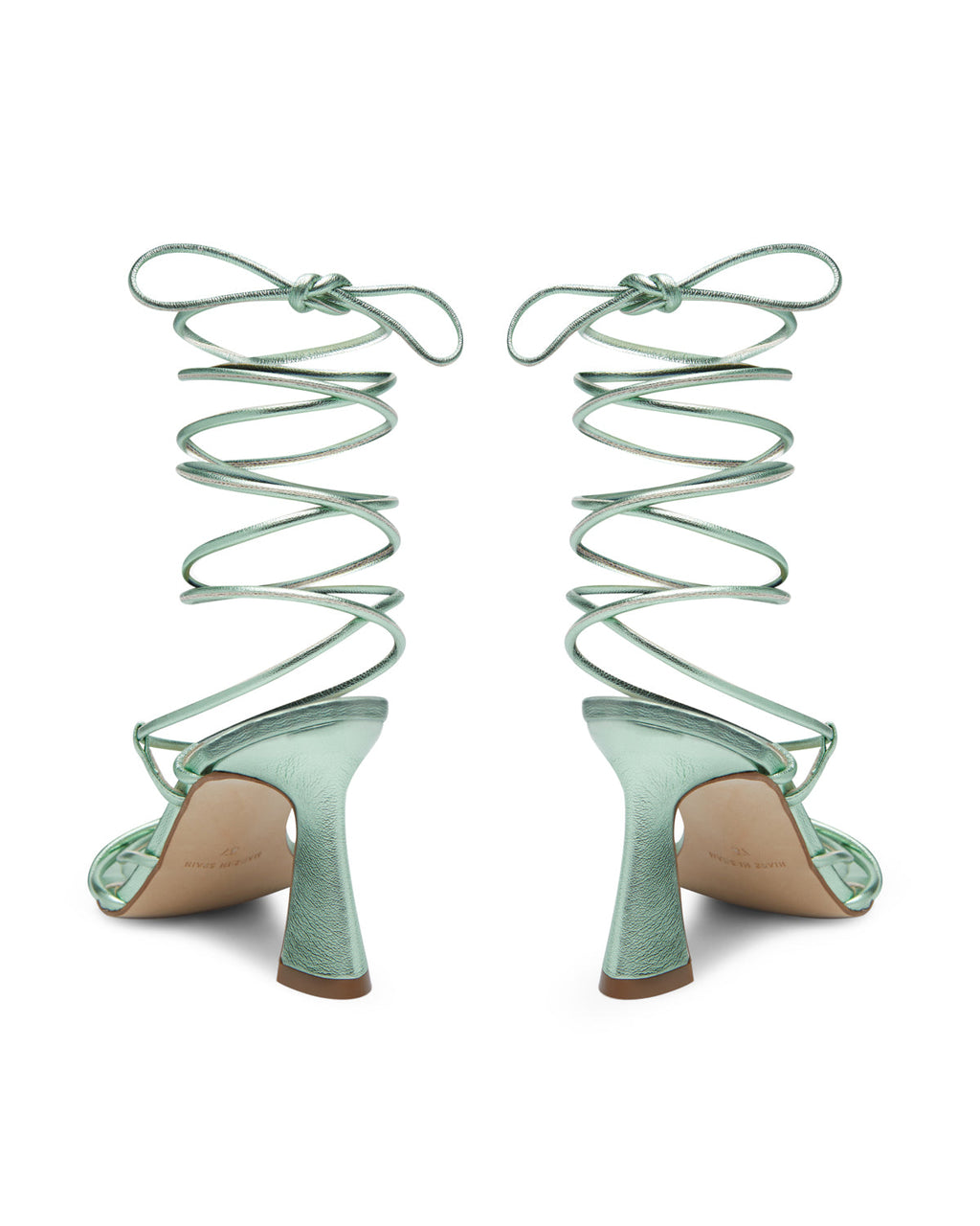 OLIVIA MONTES - Sandalias Cairo de piel Verde Jade