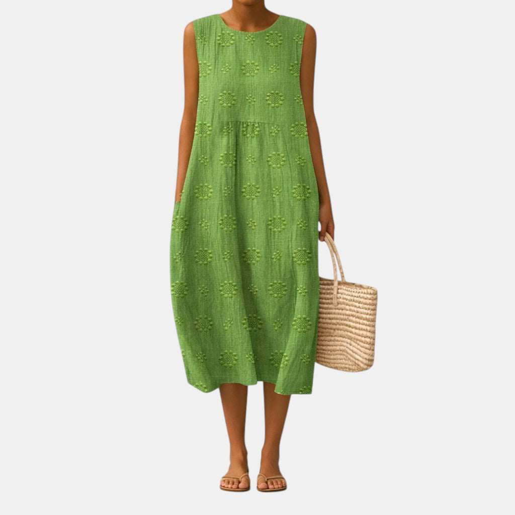 OLIVIA MONTES - Vestido Lourdes, Midi Ligero para el Día