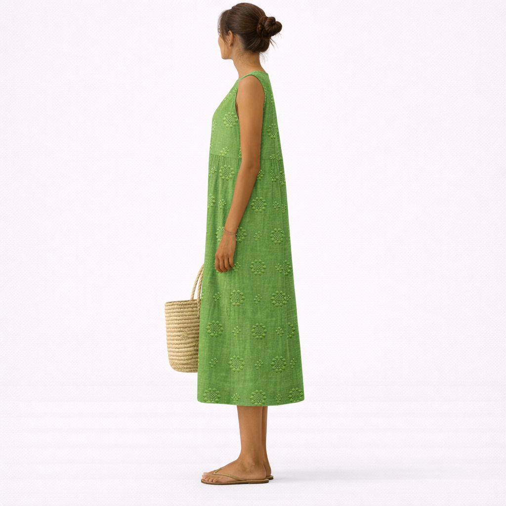 OLIVIA MONTES - Vestido Lourdes, Midi Ligero para el Día